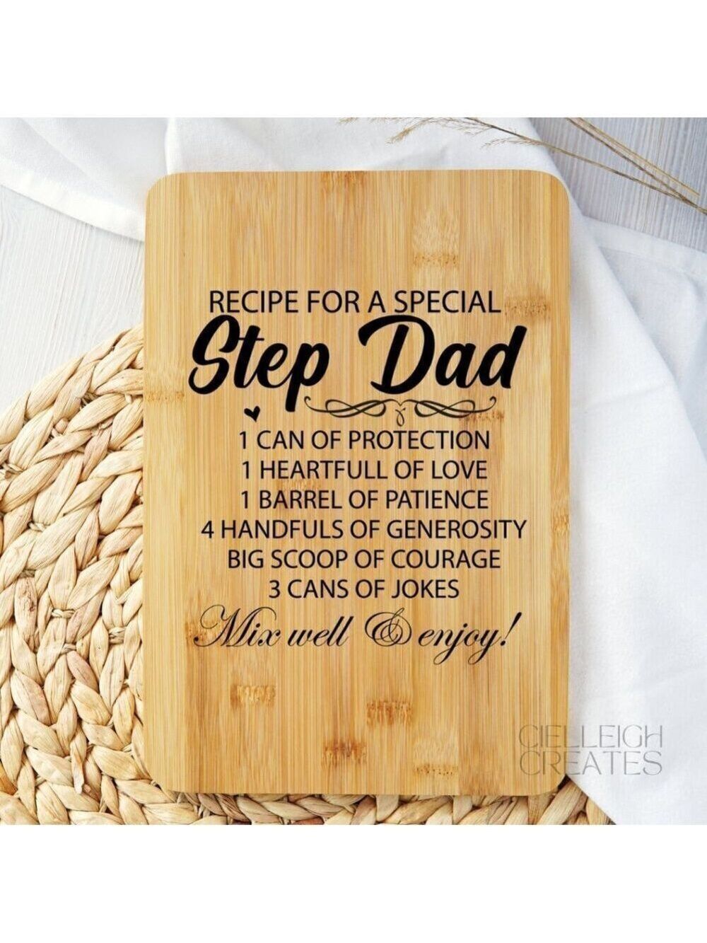 Individual Charcuterie board - Recipe for a Special Stepdad Handcrafted